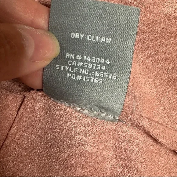 Like New Bagatelle Faux Suede Dusty Rose Draped Front Jacket s - Picture 10 of 11